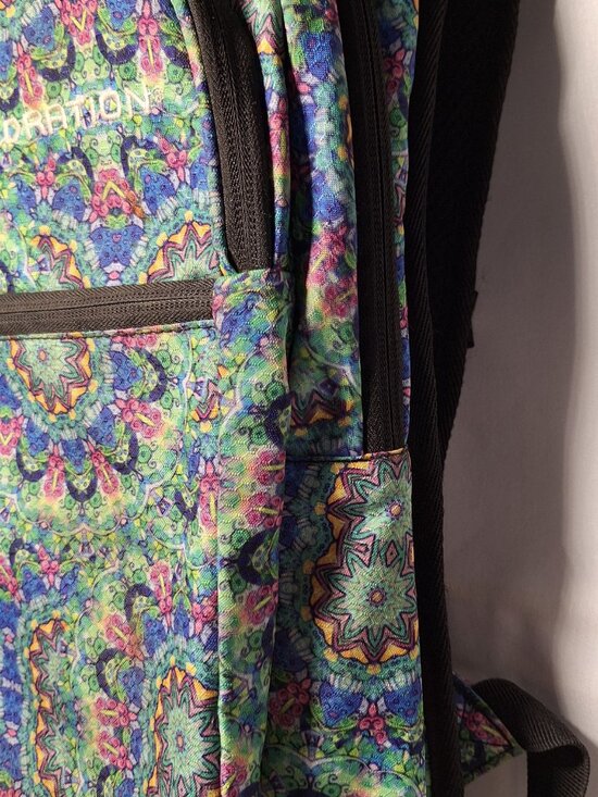 *SALE*Vibedration Hydration Backpack w/o bladder, Green Blue Pink Tapestry, Used main image 4
